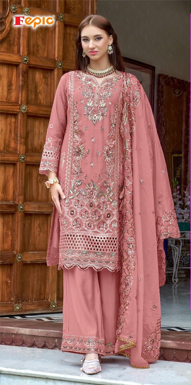 Fepic Rosemeen C 1919 Organza Embroidered Worked Pakistani Suits