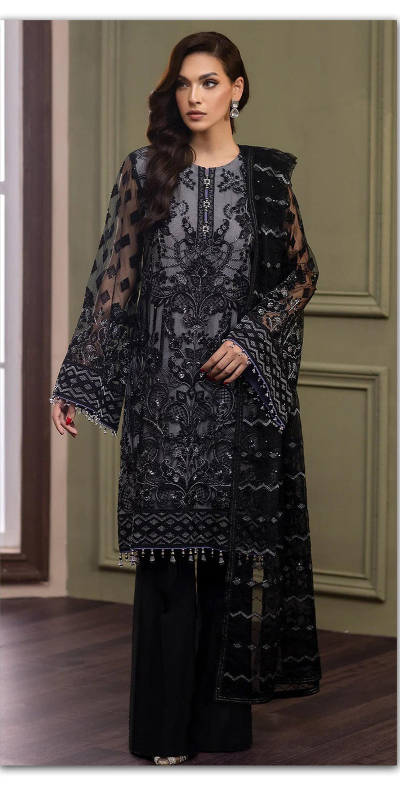 Shanaya S 187 Organza Tisu Embroidery Sequence Additional Hand Khatali Handwork Pakistani Suits