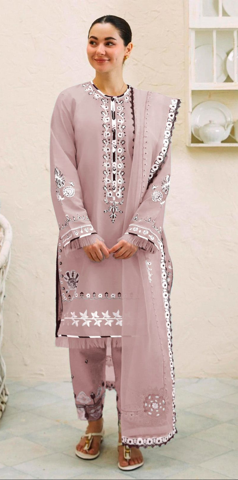 Shree Fab R 1295 D Cambric Cottan Lawn With Lining Inner Cottan Pakistani Pret Kurti