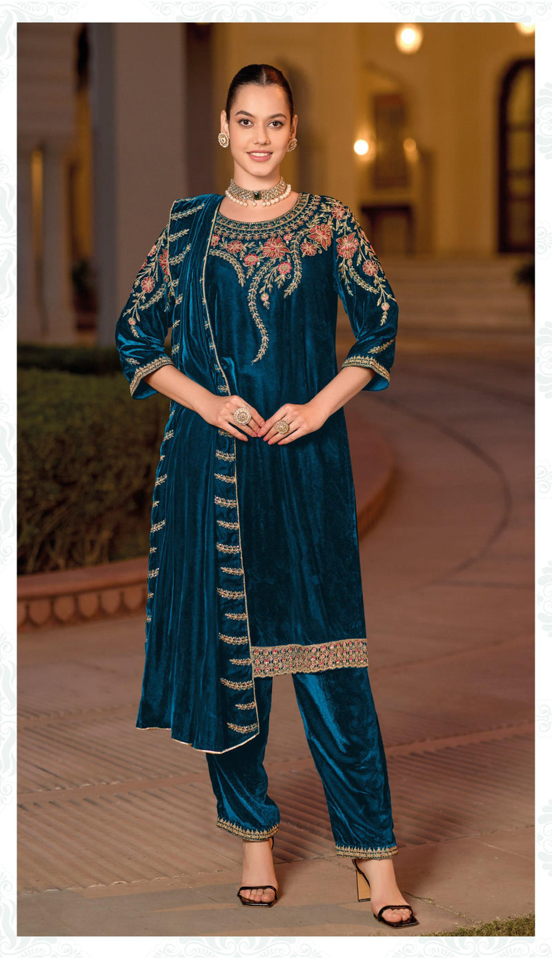 Deepsy Suits 32218 C Velvet With Heavy Embroidery Worked Pakistani Suits