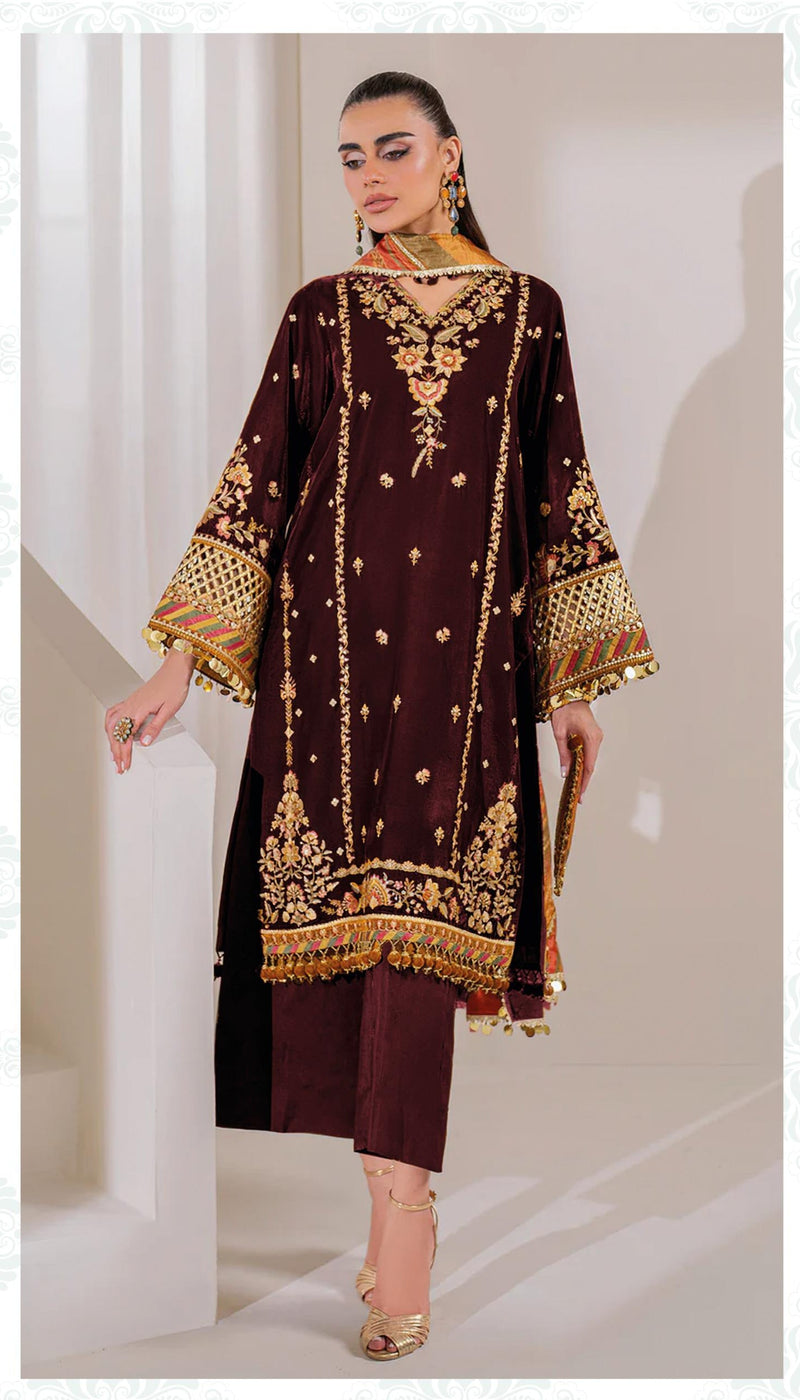 Deepsy Suits 32216 C Velvet With Heavy Embroidery Worked Pakistani Suits