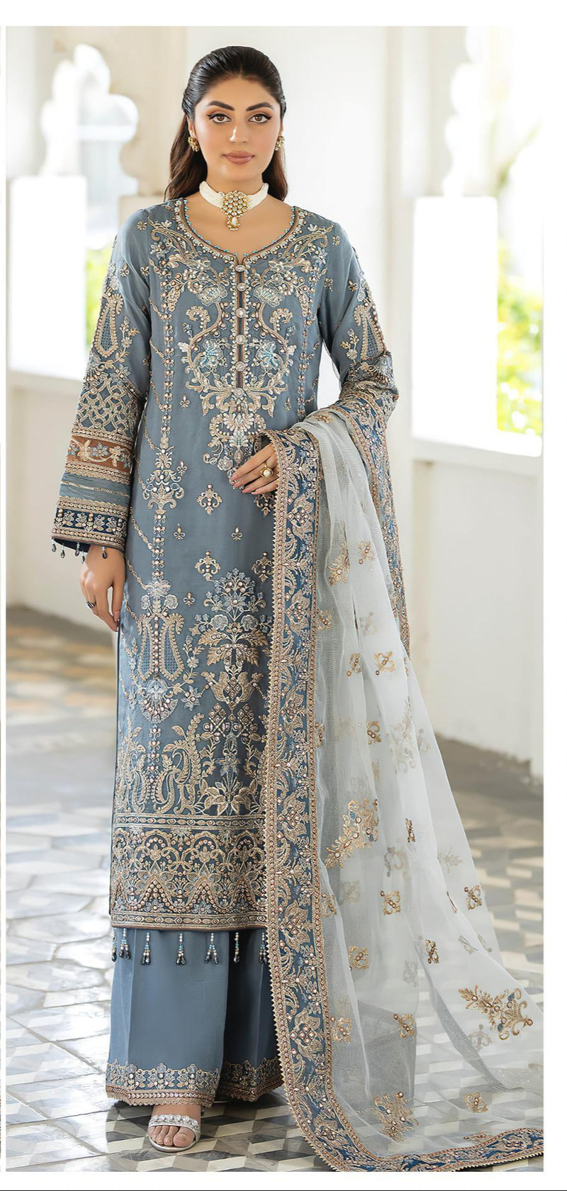 Al Khushbu Agha Noor 6006 Georgette With Heavy Embroidered Pakistani Suits