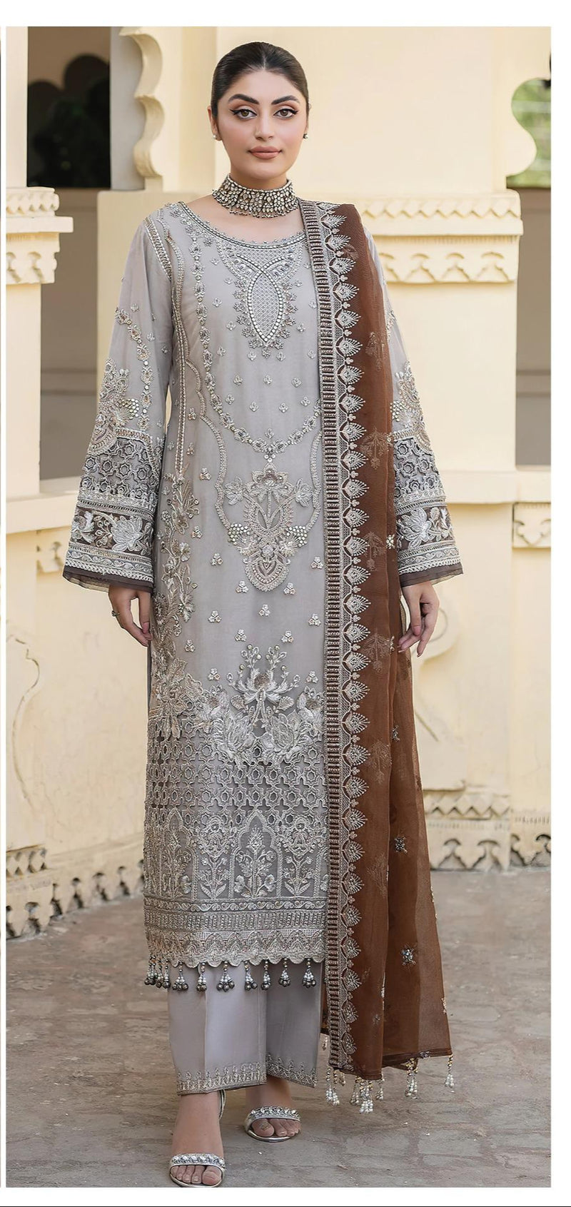 Al Khushbu Agha Noor 6007 Georgette With Heavy Embroidered Pakistani Suits