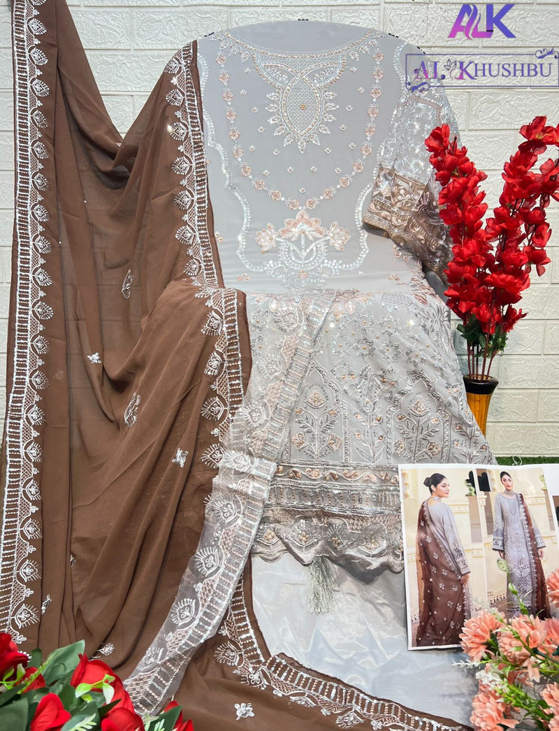 Al Khushbu Agha Noor 6007 Georgette With Heavy Embroidered Pakistani Suits