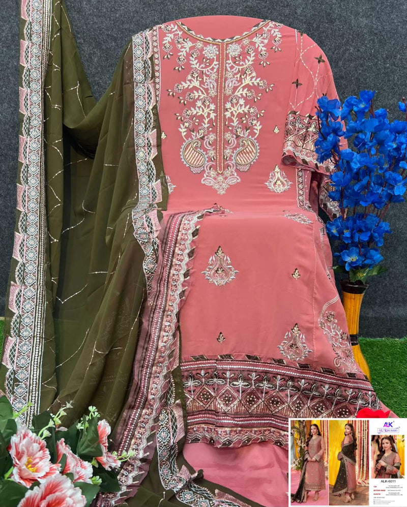 Al Khushbu 6011 Zahra Rubab Georgette With Heavy Embroidered Worked Pakistani Suits