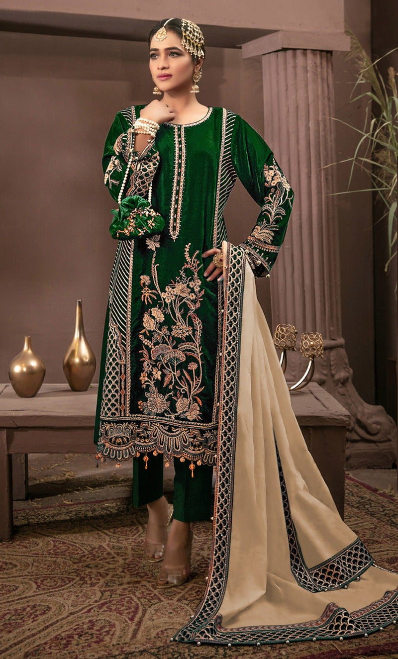 Zarqash Z 3004 Designer Stylish Tunic Heavy Embroidery Work Readymade Pakistani Suits