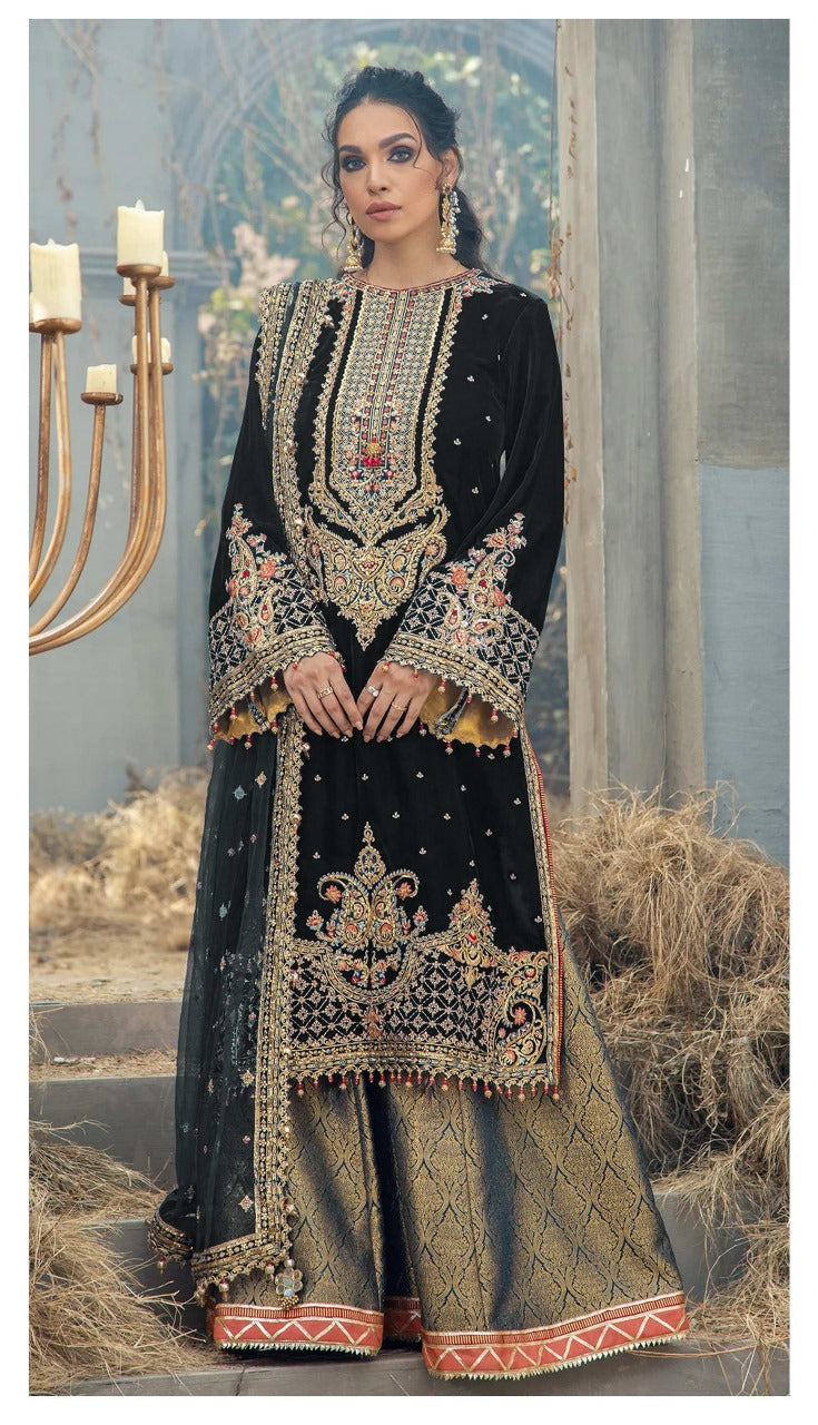 Fepic Rosemeen 17020 B Velvet Embroidered Worked Pakistani Suits