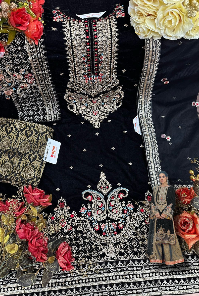 Fepic Rosemeen 17020 B Velvet Embroidered Worked Pakistani Suits