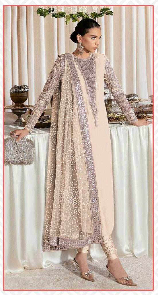 Dinsaa Suit 184 D Georgette Embroidered Worked Stylish Pakistani Suits