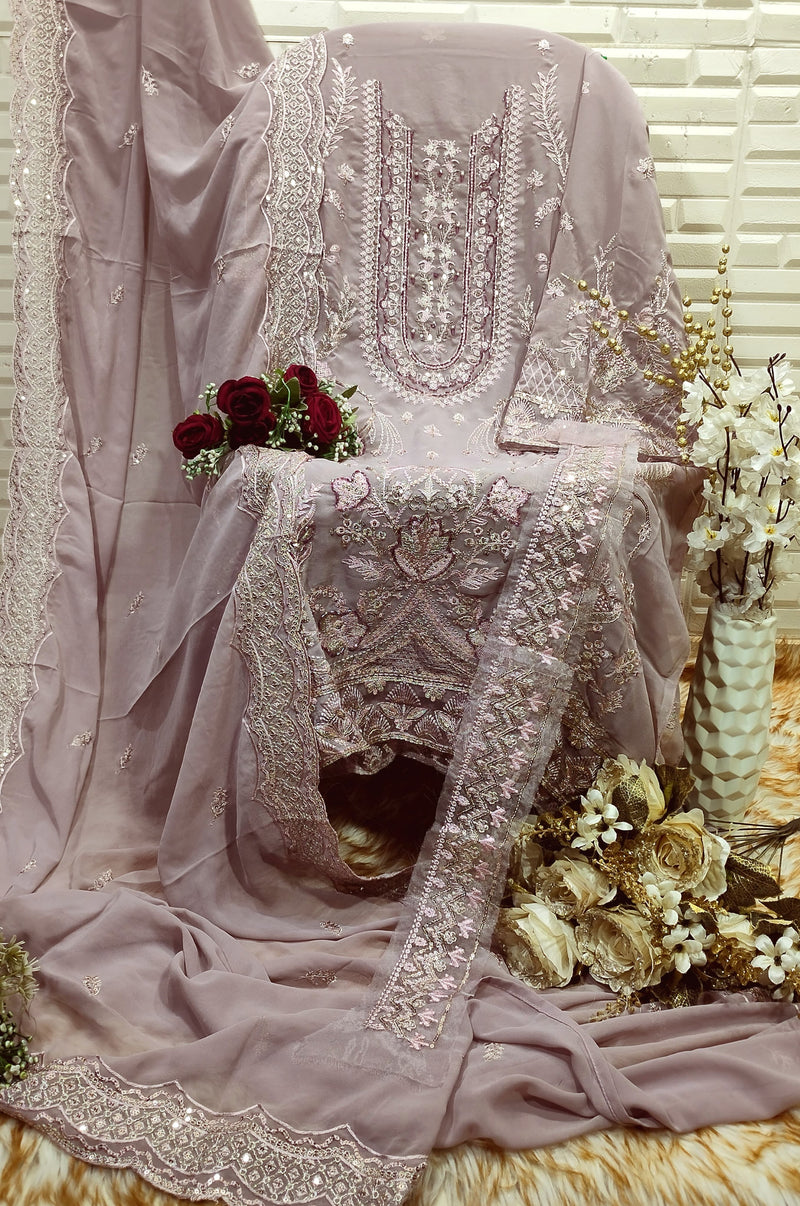 Sana Maryam Sm 183 Georgette With Heavy Embroidery Worked Pakistani Suits