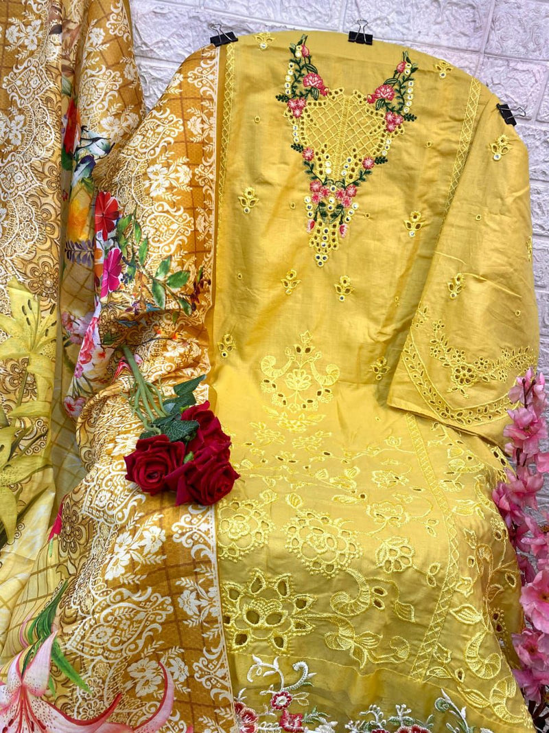 Florent 1012 Noor By Saadiaa Pure Cotton With Chikankari Embroidery Worked Pakistani Suits