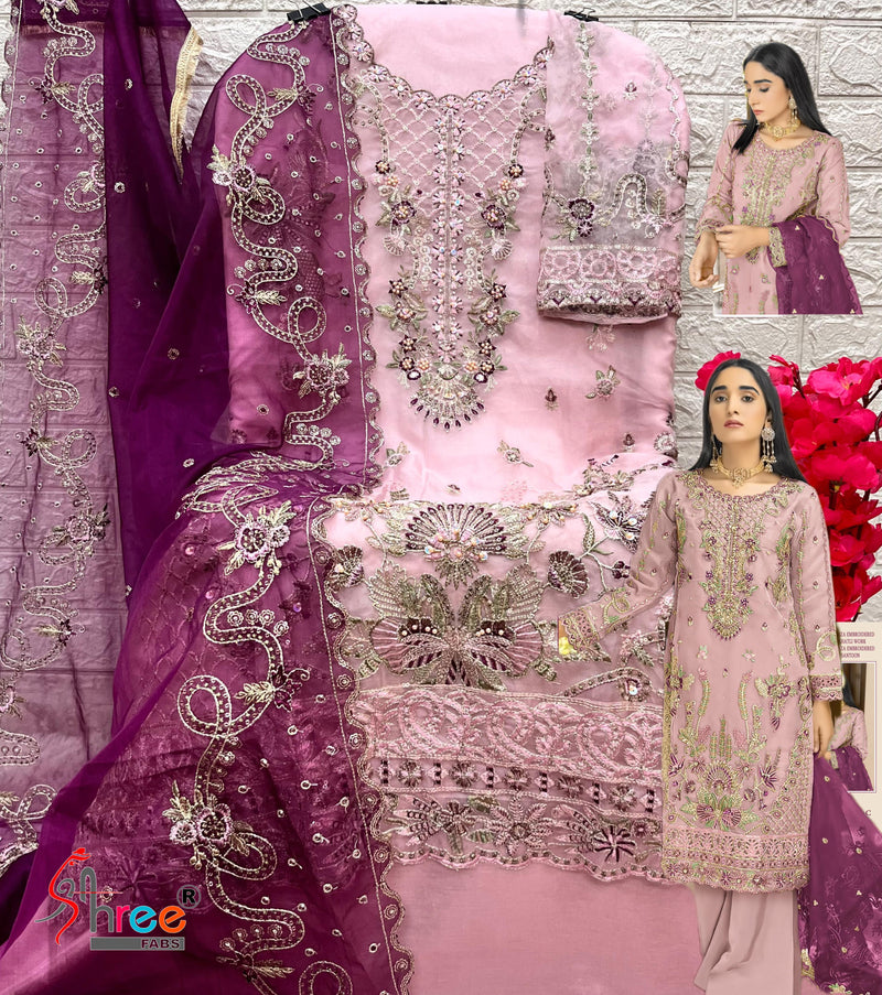 Shree Fabs K 1980 Heavy Organza With Heavy Embroidery With Hand Khatli Worked Pakistani Suits