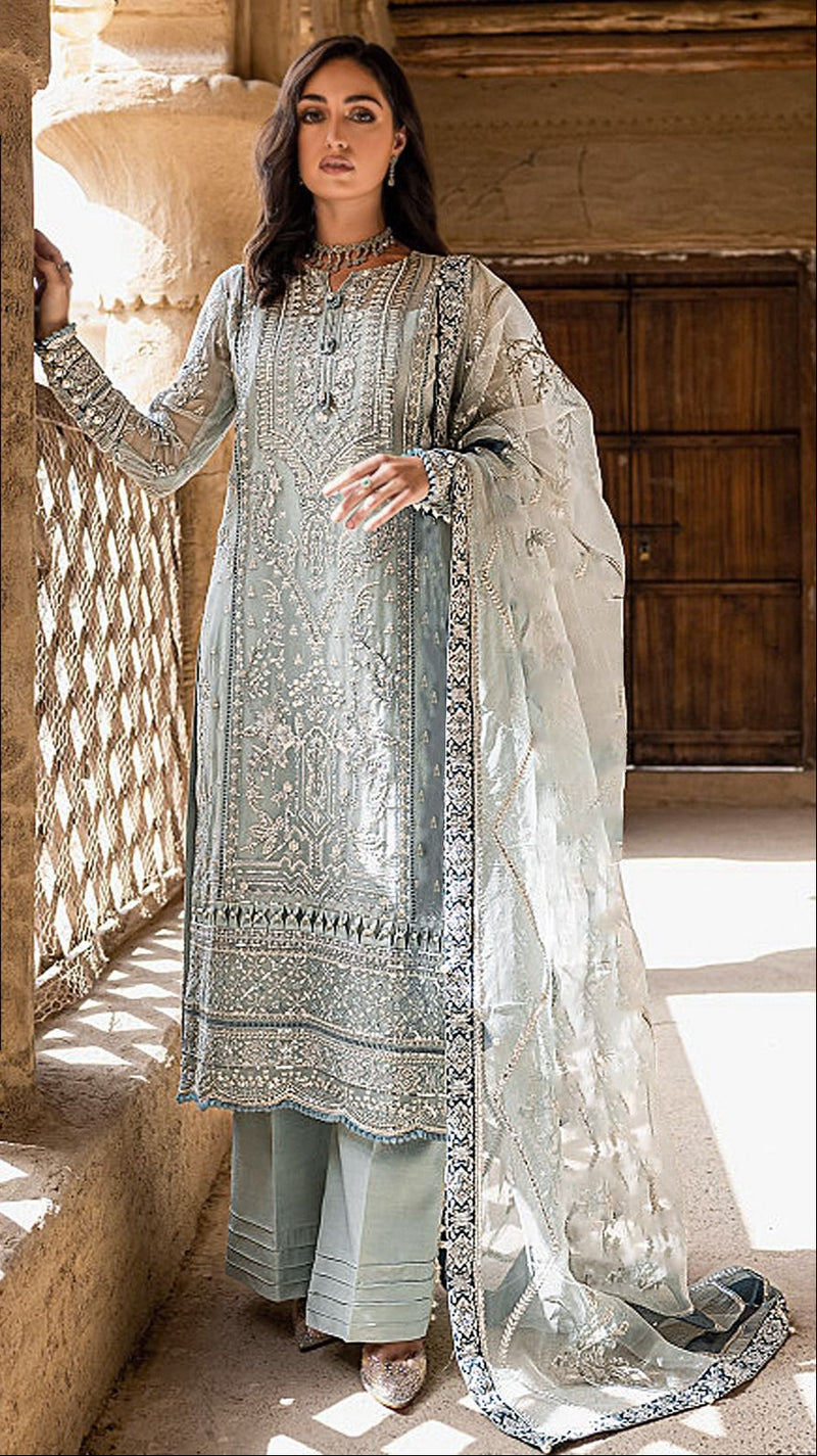 Fepic Rosemeen C 1565 B Organza Embroidered With Heavy Handwork Pakistani Suits