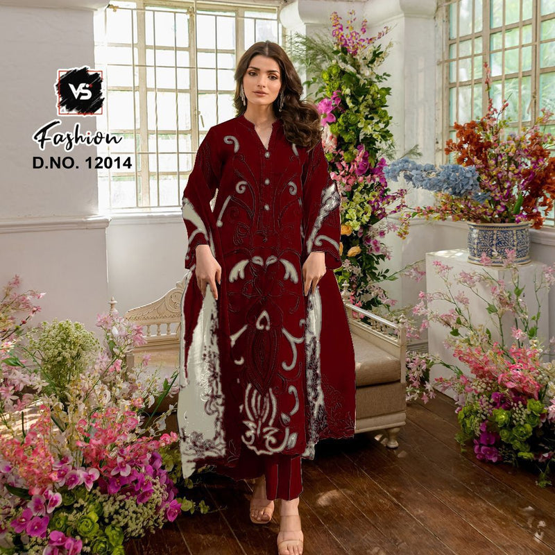 Vs 12014 B Designer Stylish Heavy Embroidered Worked Readymade Pakistani Pret Kurti