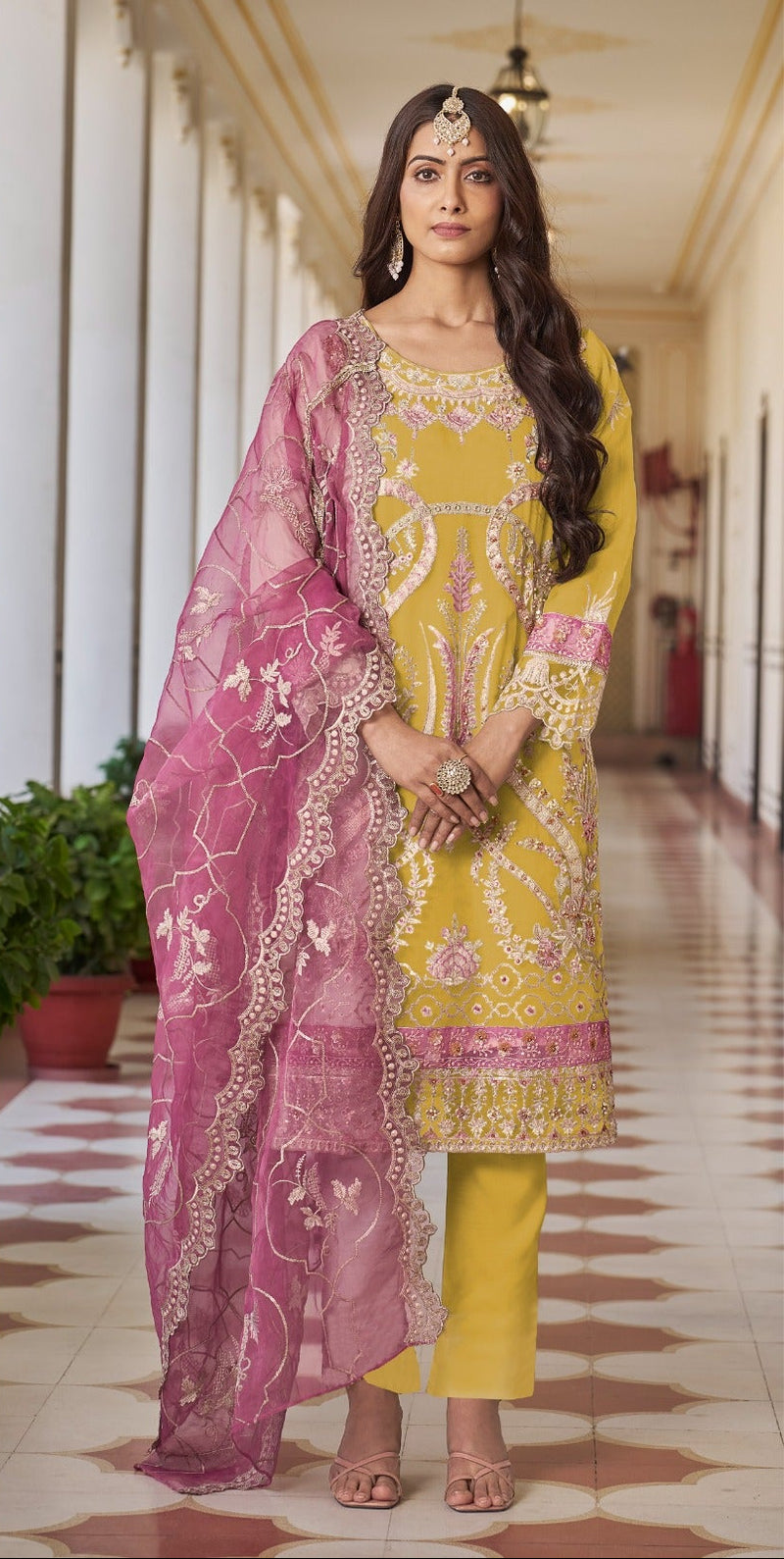 Shree Fabs K 5061 B Heavy Organza Heavy Embroidery With Hand Khatli Worked Pakistani Suits