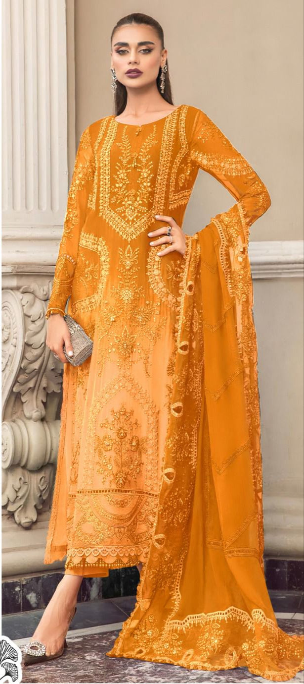 Zaha Anayel 10229 D Georgette With Heavy Embroidered Worked Pakistani Suits