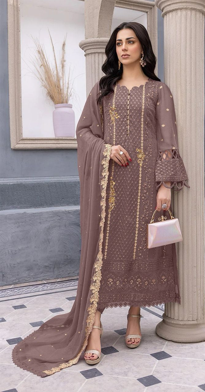 Fepic Rosemeen C 1586 C Georgette Embroidered Handworked Classic Pakistani Suits