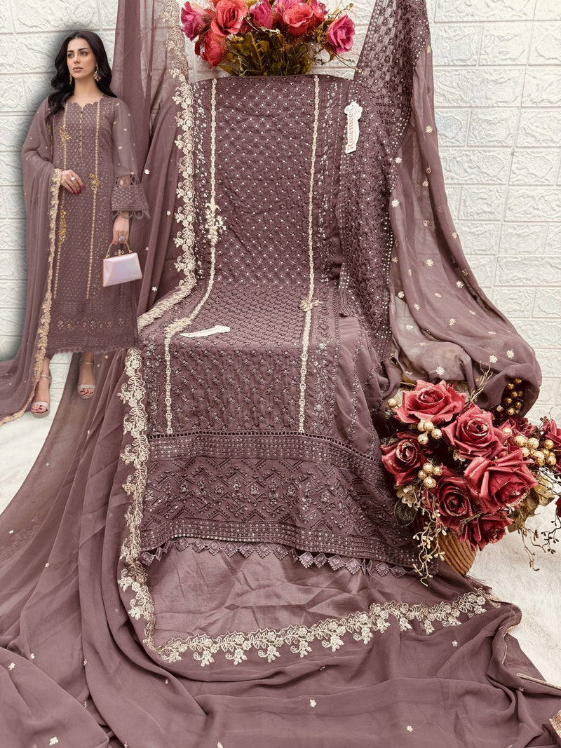 Fepic Rosemeen C 1586 C Georgette Embroidered Handworked Classic Pakistani Suits