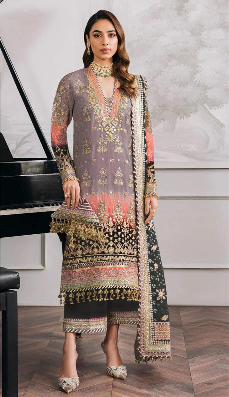 Husnara 14054 D Georgette With Heavy Emboridery Worked Pakistani Suits