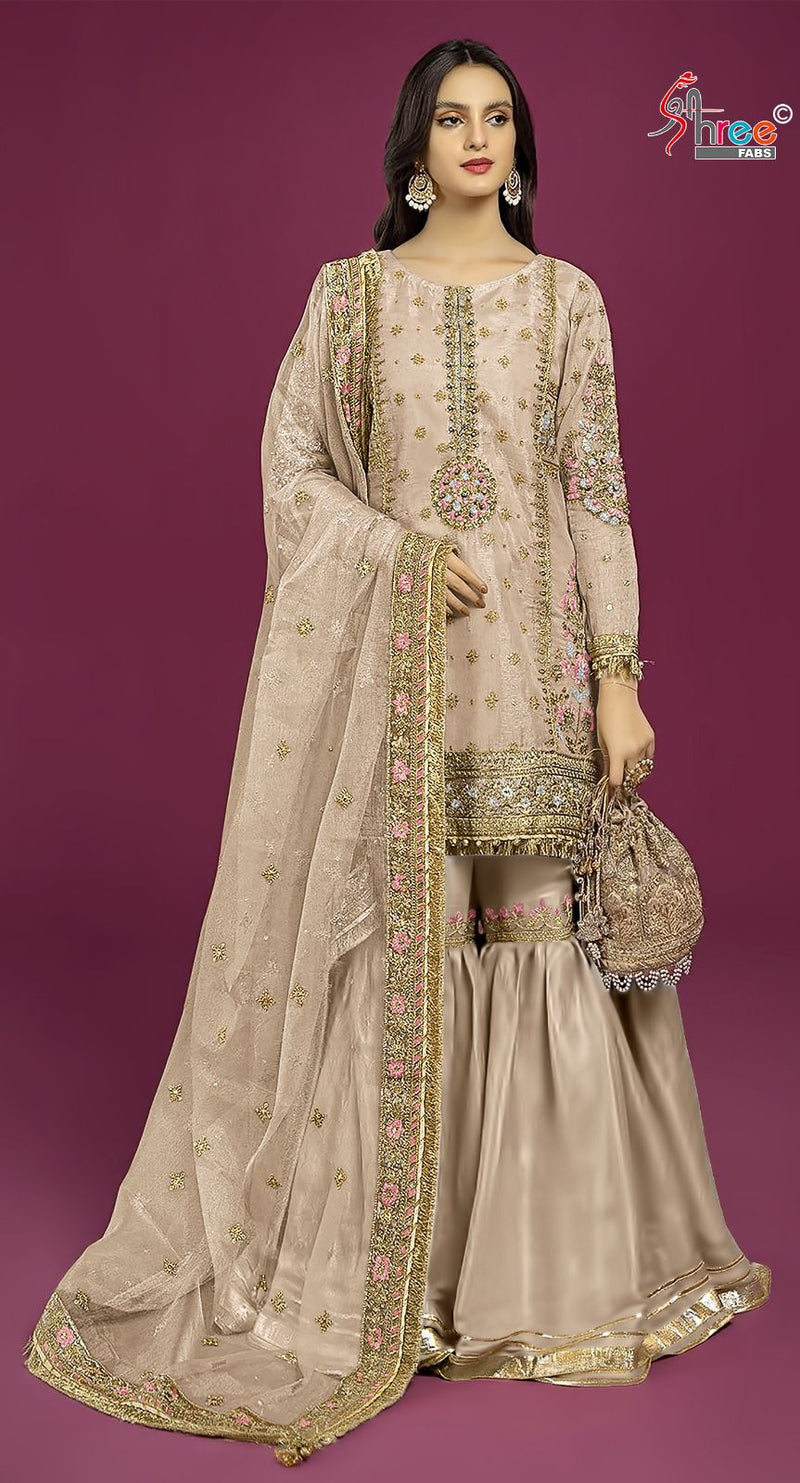 Shree Fabs K 5096 Organza Silk With Heavy Embroidery Worked Pakistani Suits