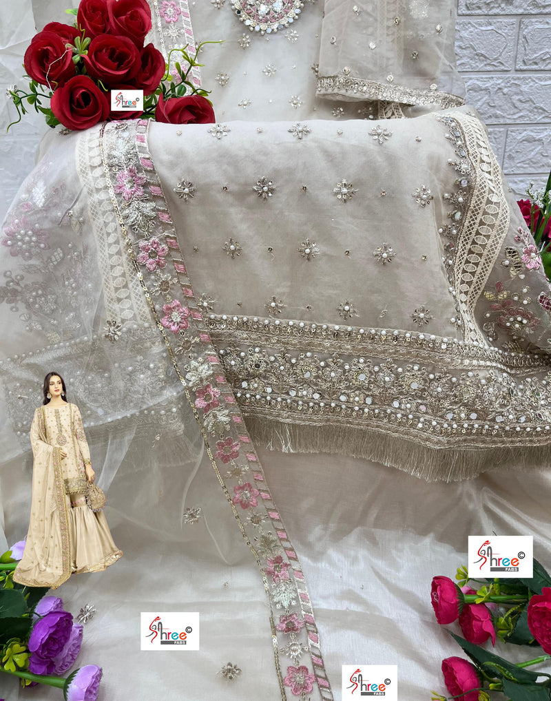 Shree Fabs K 5096 Organza Silk With Heavy Embroidery Worked Pakistani Suits