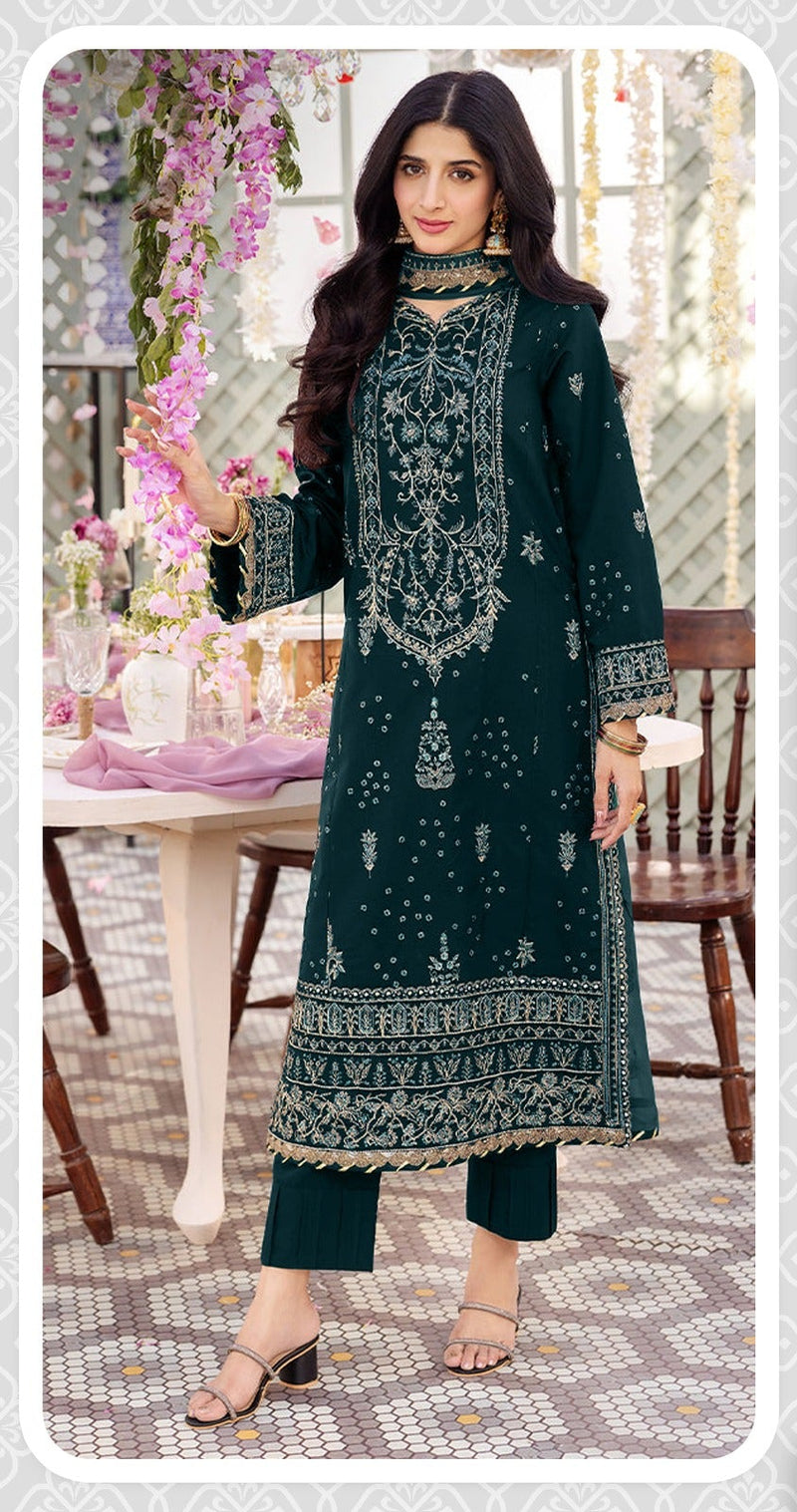 Safa Hya 919 B Premium Georgette With Full Zarkhan Designer Embroidery Pakistani Suits