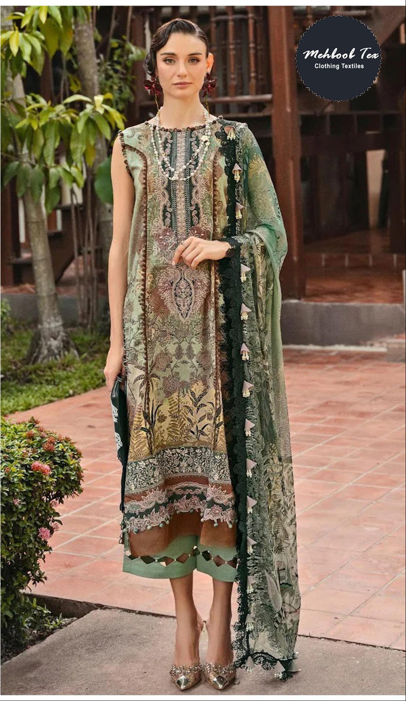 Mehboob Tex 1451 Pure Cotton Print With Exclusive Patch Embroidery Summer Pakistani Suits