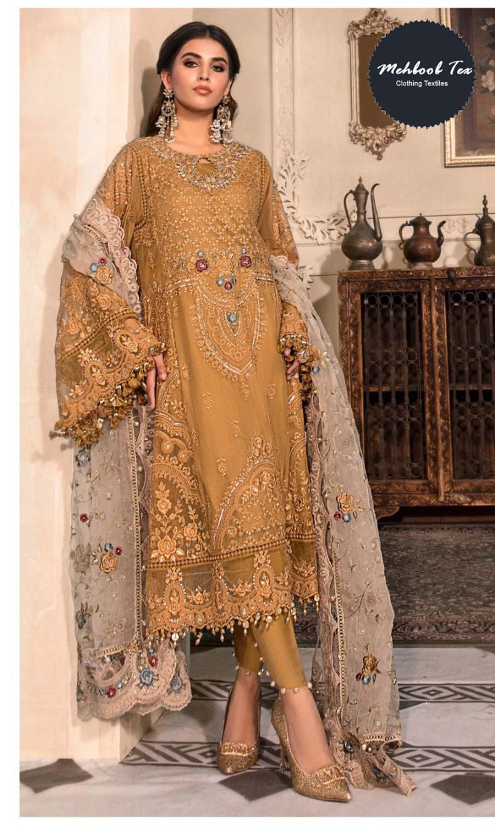 Mehboob Tex 1230 Georgette With Embroidery Work Pakistani Suits