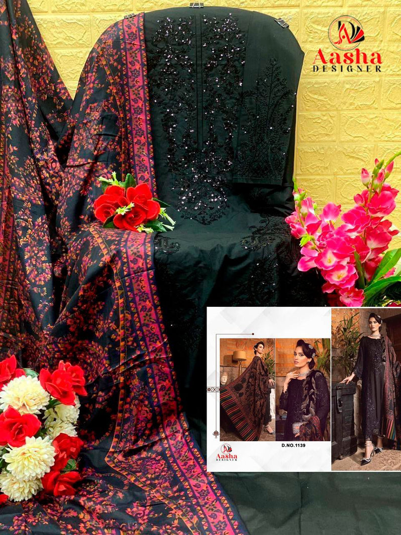 Aasha 1139 A Heavy Reyon With Self Embroidery Worked Casual Pakistani Suits