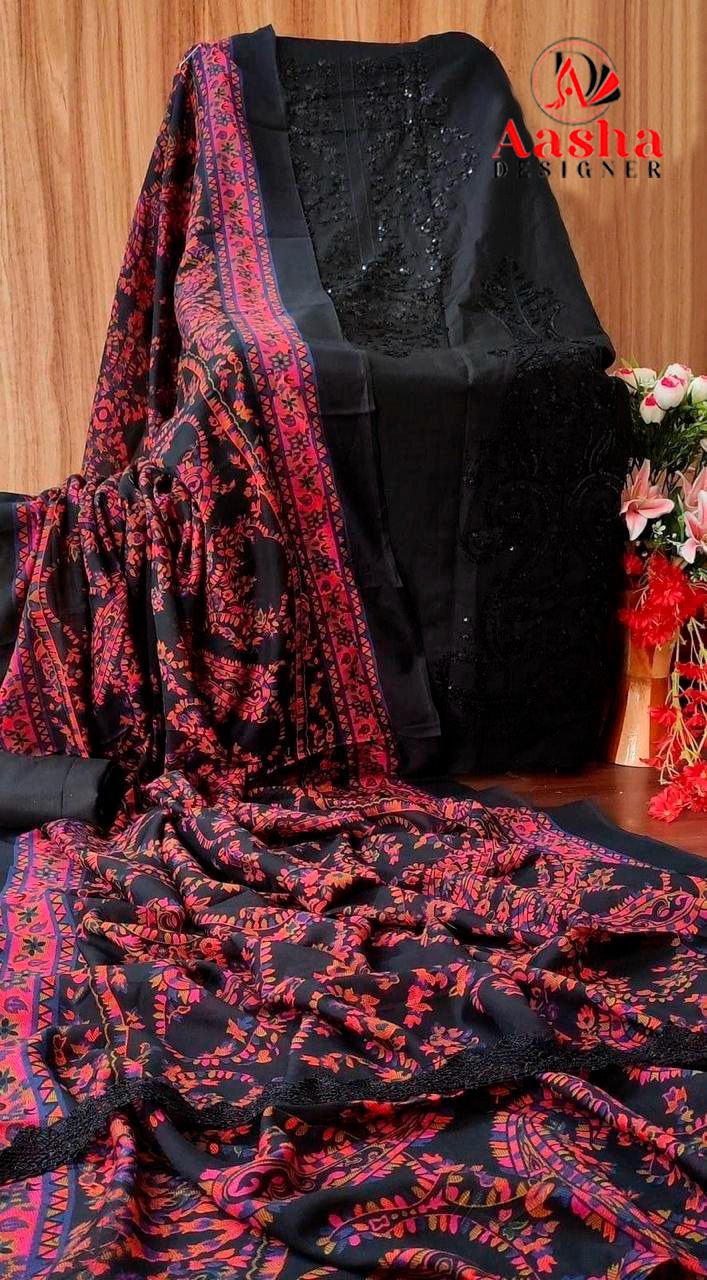 Aasha 1139 A Heavy Reyon With Self Embroidery Worked Casual Pakistani Suits