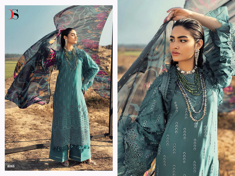 Deepsy Adan Libas Lawn 25 Pure Cotton With Heavy Self Heavy Boering Work Pakistani Suits