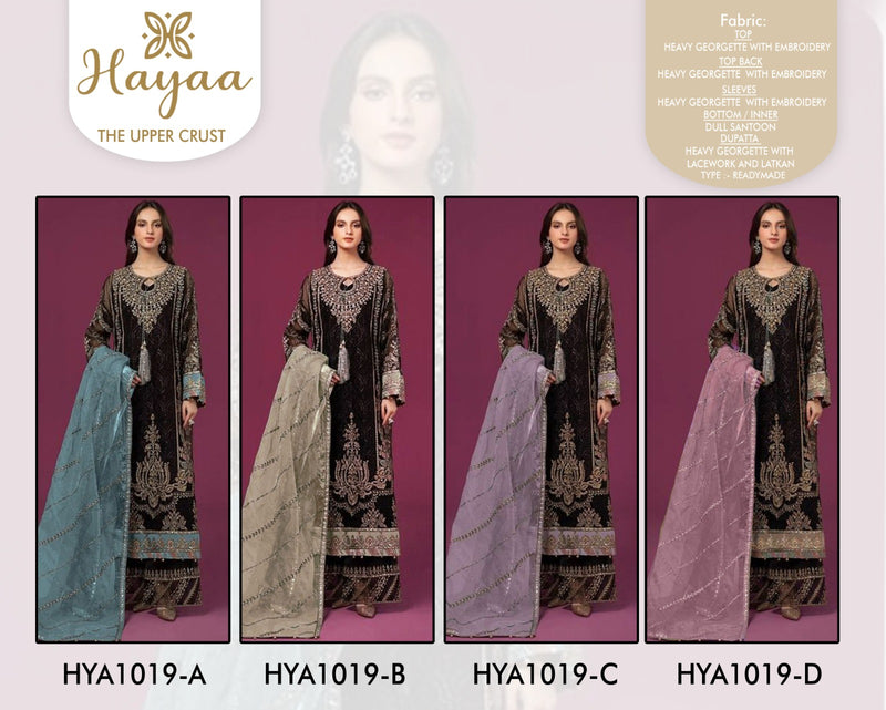 Safa Hya 1019 Premium Georgette With Embroidery And Latkan Pakistani Suits