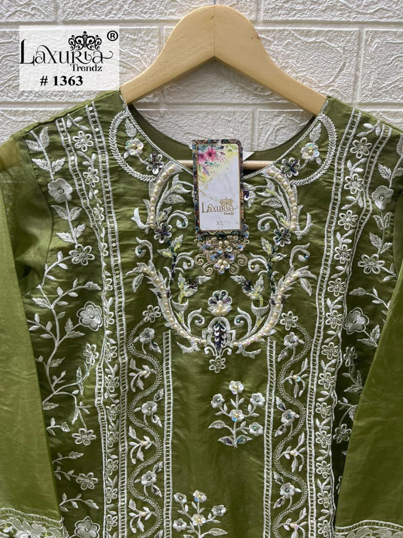 Laxuria Trendz 1363 Classic Heavy Embroidery With Heavy Handwork Stylish Pakistani Kurti