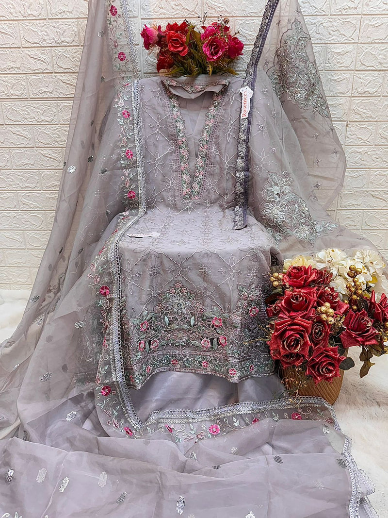 Fepic Rosemeen C 1762 Organza Embroidered Worked Pakistani Suits