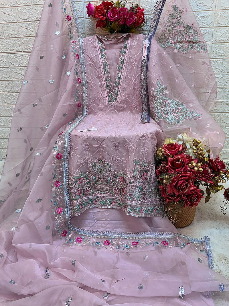 Fepic Rosemeen C 1762 Organza Embroidered Worked Pakistani Suits