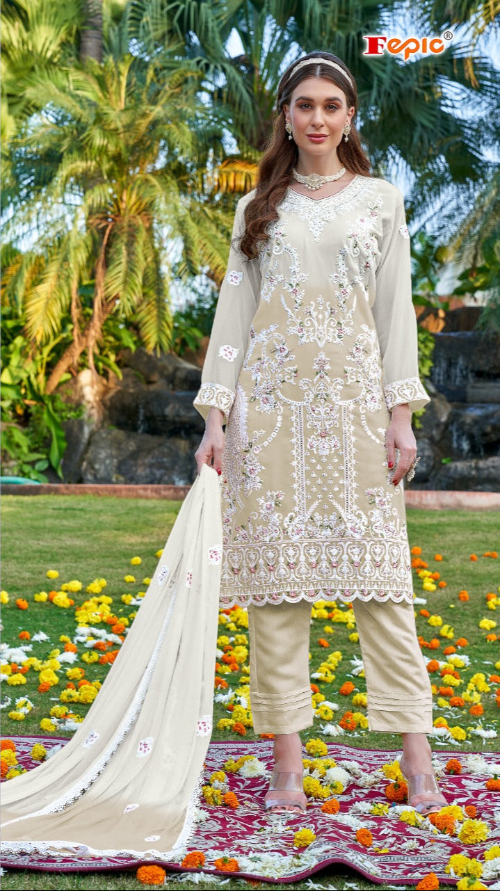 Fepic Rosemeen C 5434 C Organza Embroidered Worked Pakistani Suits