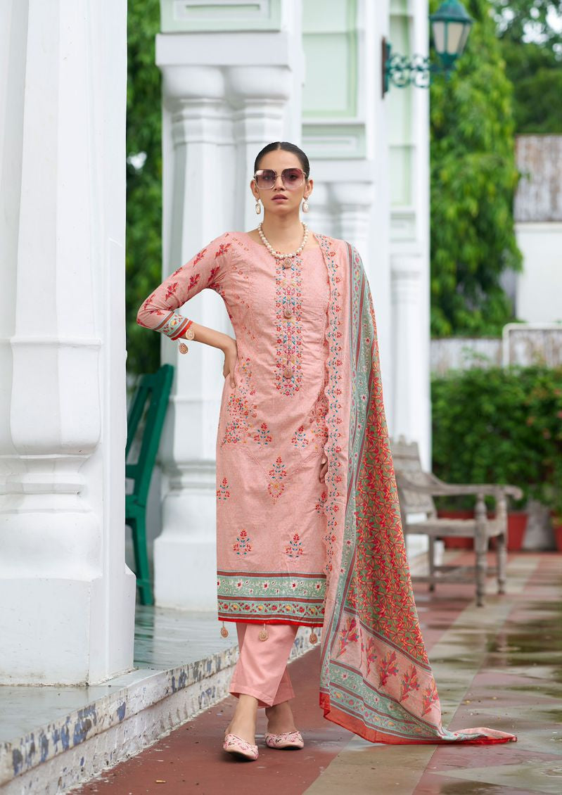 Jihan Bin Saeed 3530 Pure Lawn Print With Exclusive Heavy Self Embroidery Pakistani Suits