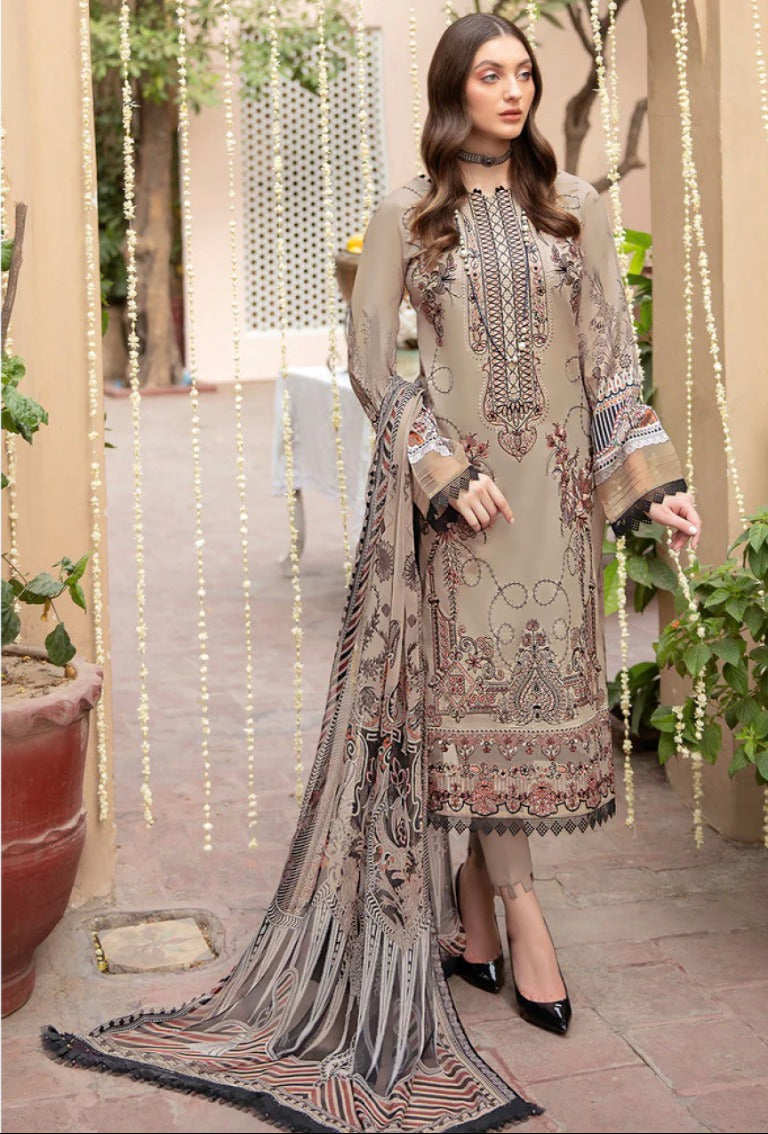 Taj 582 Pure Cotton Print With Heavy Self Embroidery Pakistani Suits