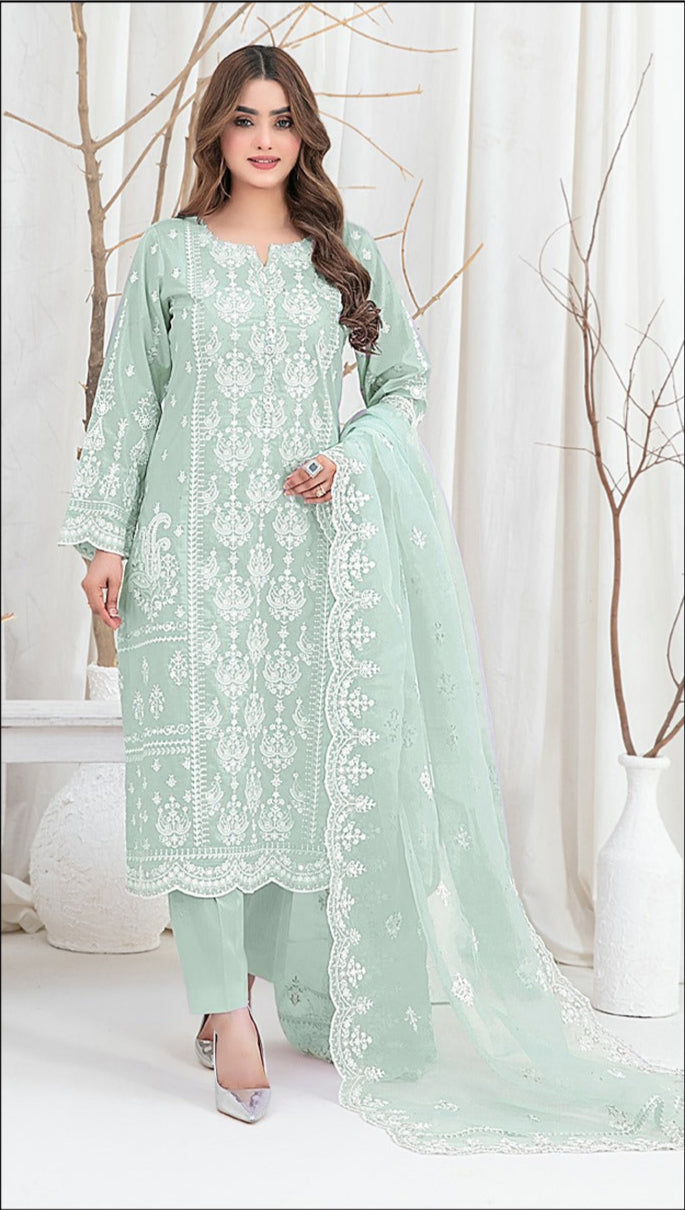 Fepic Rosemeen 1912 C Georgette Embroidered Worked Pakistani Suits