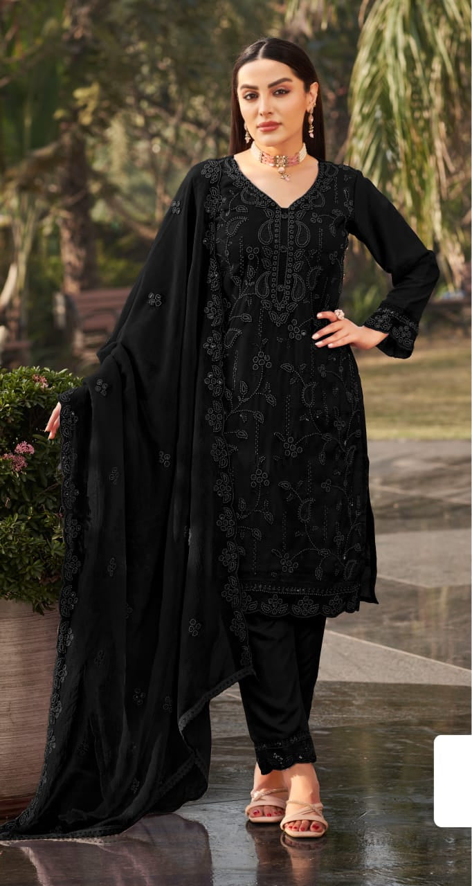 Motifz 866 A Georgette With Embroidery Bits Worked Pakistani Suits