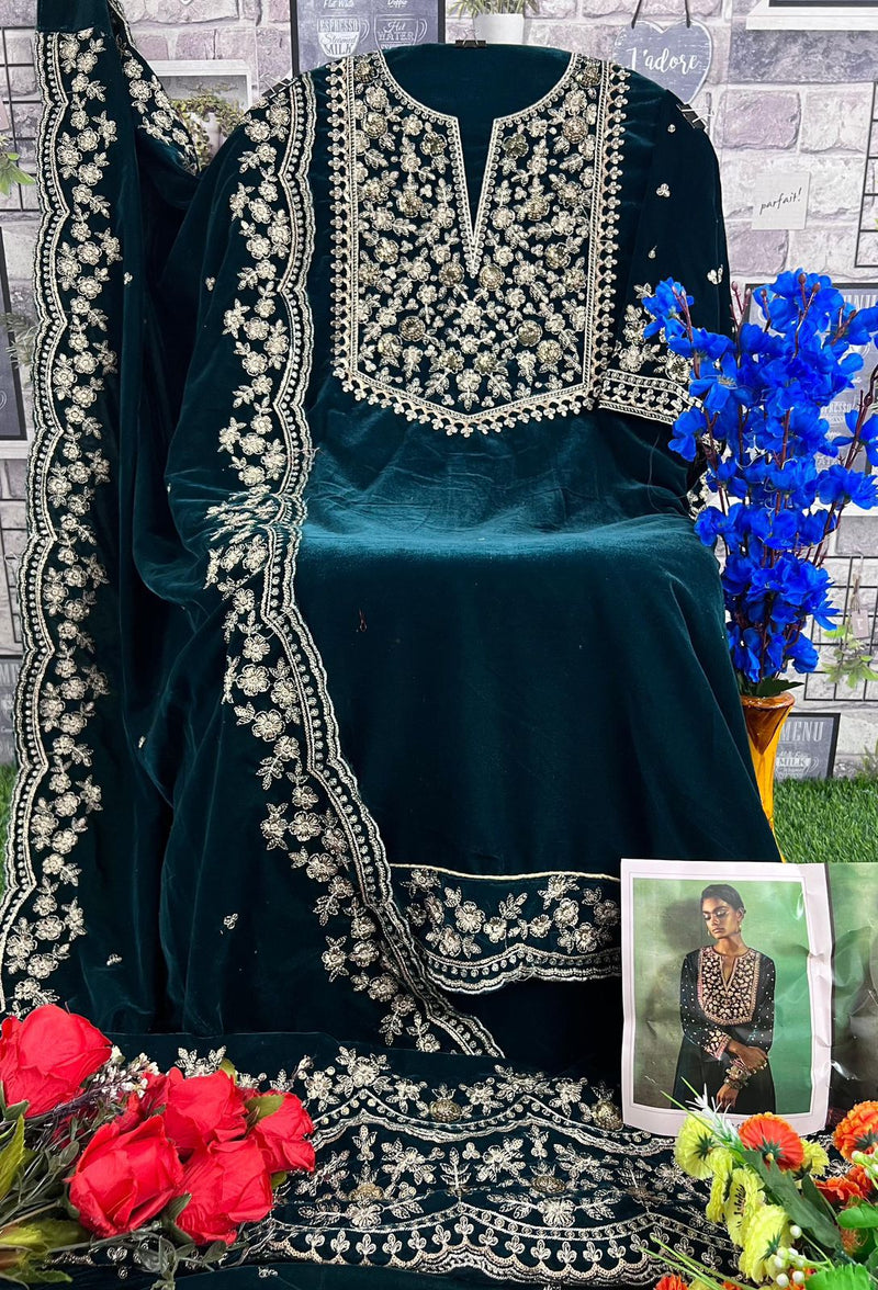 Deepsy Suits 32213 F Velvet With Heavy Embroidery Worked Pakistani Suits