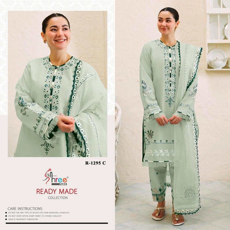 Shree Fab R 1295 C Cambric Cottan Lawn With Lining Inner Cottan Pakistani Pret Kurti