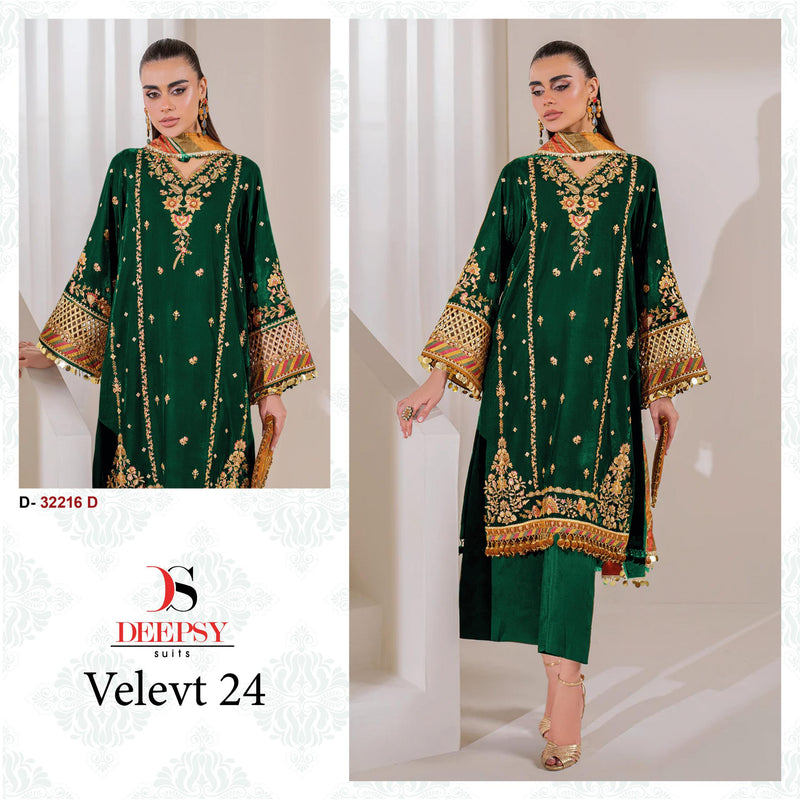 Deepsy Suits 32216 D Velvet With Heavy Embroidery Worked Pakistani Suits